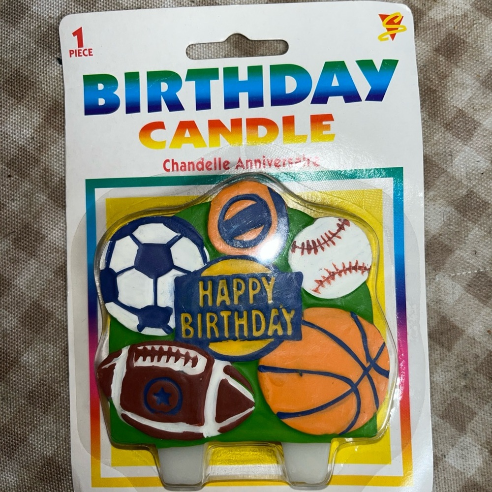 Sports Theme Birthday Candle Set